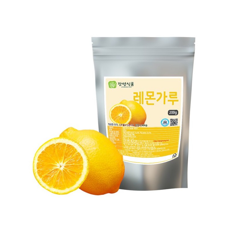 Jangmyeong Food 레몬가루 레몬 분말 200g 엑기스 Lemon Powder 200g