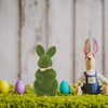 Ciieeo 5-Piece Easter Bunny Decoration Set, Realistic Bunny Figures for