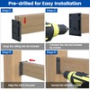Muzata 12Pcs Deck Railing Brackets Connectors Rail Support Kit for