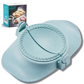MUMSUNG Empanada Maker Press, 6" Professional Dumpling Maker Mold kit with Dough Cutter and Filling Spoon, Fast to Make Empanadas Jamaican Beef Patties Pierogi Pastelitos,Sky Blue