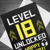 Funny 18th Birthday Card For Son Brother LEVEL 18 Humour