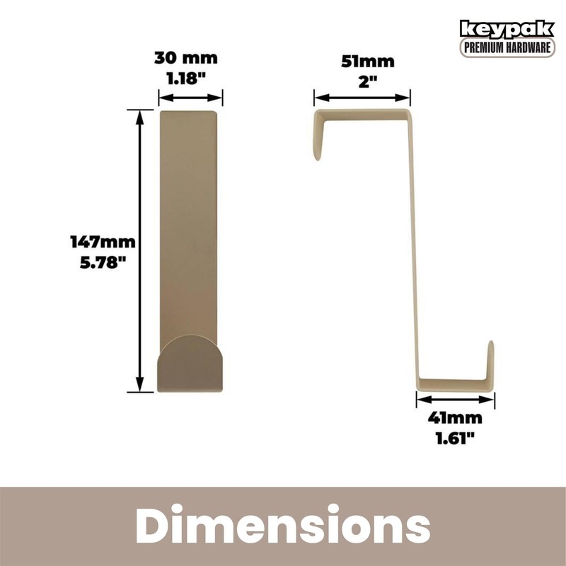 keypak Over Door Hanger, Set of 3 Multi Colour Metal