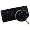 Programmer Dvorak - English New Non-Transparent Keyboard Labels Layout Black