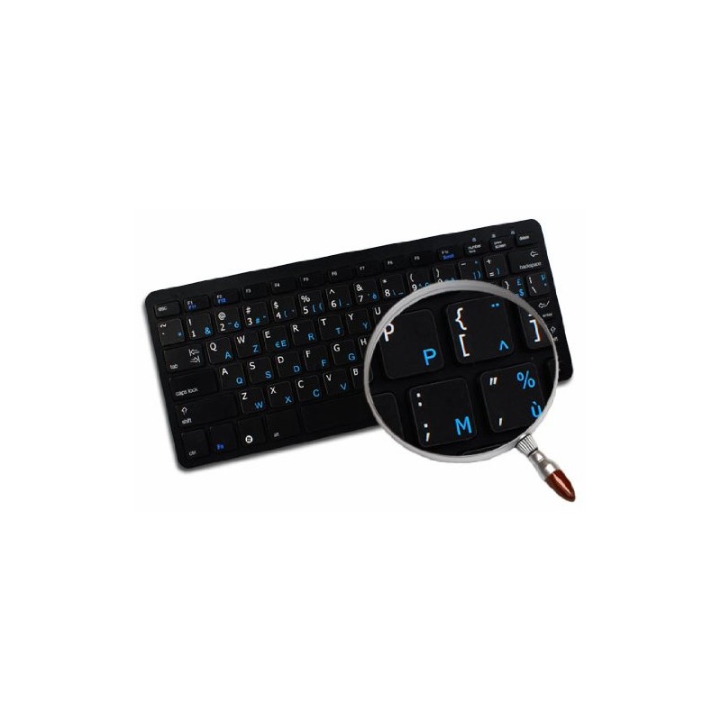 Programmer Dvorak - English New Non-Transparent Keyboard Labels Layout Black