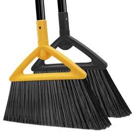 PUTNATRUE Outdoor Heavy Duty Broom,Upgraded Commercial Angle Broom for Sweeping Indoor,Perfect House Broom of Kitchen Garage and Angle Outdoor Broom of Courtyard