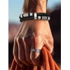 Bestyle Men's Leather Bracelet with Magnetic Clasp Leather Bracelet Braided