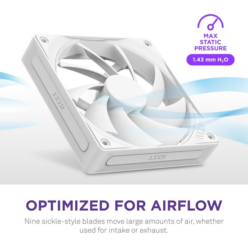 F120Q - 120mm Quiet Airflow Fans - Single - White