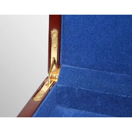 SAFE 5795 Premium Wurzelholz Vitrinen mit 3 Ablagen für 90 Münzen bis 33 mm Ø 2 Euro in Kapseln | 258 x 205 x 45 mm | Vitrine für Ihre Sammlung