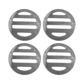 NGe 4Pcs Silver Tone 304 Stainless Steel Round Floor Drain Cover Drain Protection Cover 2 Inch 4 Holes