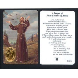 St Francis Prayer Card Catholic New Peace Religious