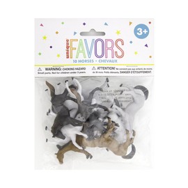Assorted Color Horse Favors - Pack of 10 - Equestrian-Themed Favors for Parties & Events