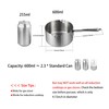 IMEEA Milk Pan, Single Handle, 18-10 Stainless Steel, Induction Compatible,