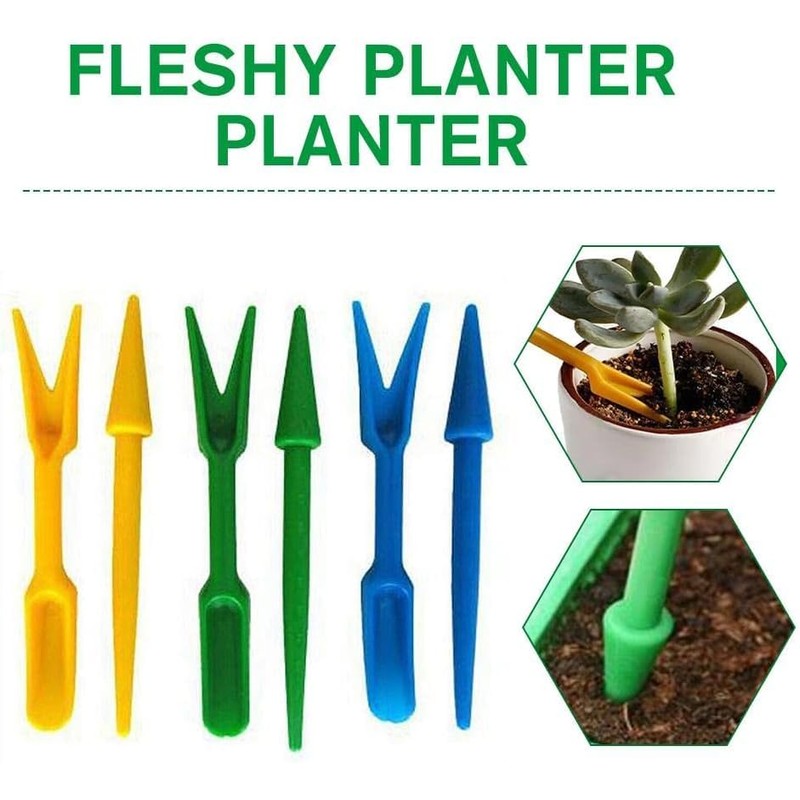 Mini Garden Hand Succulent Transplanting Tools,Widger Plastic Seedlings Dibber Sowing