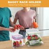 2Pcs Zip Lock Bag Holder Acrylic Food Storage Bag Stand