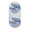 AutoLöc Power Accessories Oval Billet Aluminum 12V Momentary Push Button