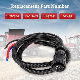 2PCS 3 Pin Auxiliary Cable Kit 187103A1 RE37651 for John Deere,Case-IH Combine Cotton Picker Tractor,Ford 9530T 9630T 9630 9330 CPX620 CPX610 CPX420 9230 8910-8950 7210-7250 625 620 2588 2144 2166