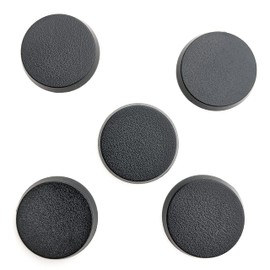 Stonehaven Miniatures 50PK - Blank Miniature Bases, 32mm Diameter - Designed for 28mm Scale Tabletop War Game Miniatures - Plastic, Black