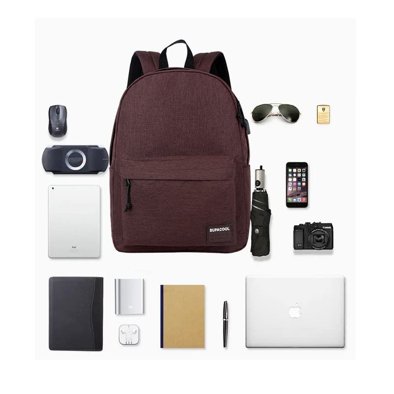 SUPACOOL Lightweight Casual Laptop Backpack with USB Charging Port For