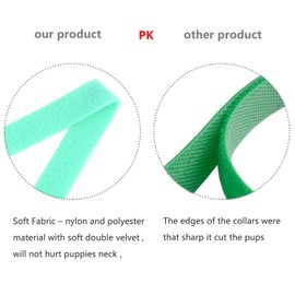 Whaline 15pcs Double Side Soft Plush Puppy ID Collars with Bells for Dog and Cat