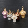 LHJ 10 Pcs Natural Stone Pendants Mushroom Shape Chakra Crystal