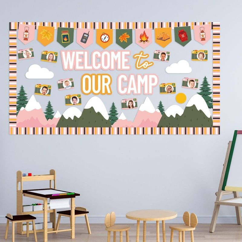 Camping Bulletin Board Set Woodland Classroom Decor Welcome to Our