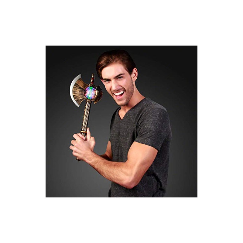 Light Up Medieval Axe Toy with Spinning LED Lights &