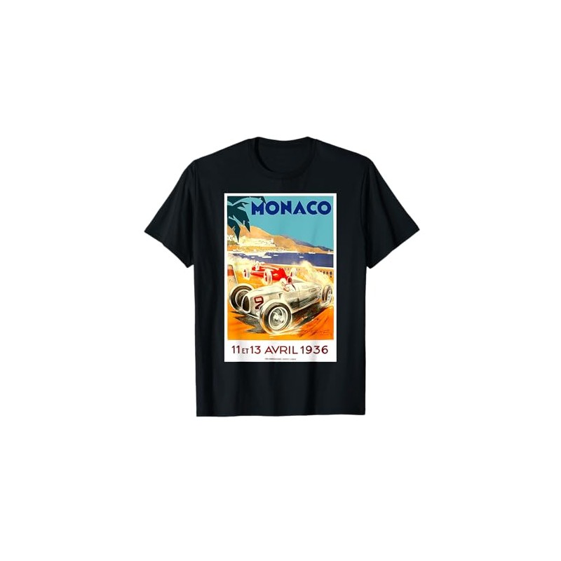 1936 Monaco Race - Vintage Art Style T-Shirt