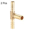 sourcing map Brass Hose Reducer Fitting T 3 Way Barb
