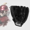 PVC Thicken Baseball Glove Training Competition Gloves for Adults Children(Black