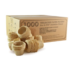 canFly 1000 Unbleached Disposable K-CUP Paper filters for Keurig single cup coffer filters compatible with Ekobrew, EZ-Cup and other Reusable K-CUP Filters (1000)