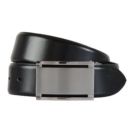 LLOYD Belt mens belt leather belt plaque buckle black 326, Länge:105 cm, Farbe:schwarz