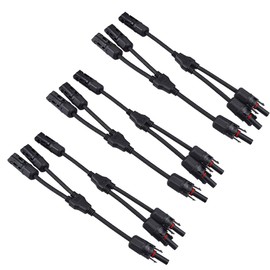 FULARR 3 Pairs Professional MC4 Solar Panel Cable Connector, Solar Y Branch Connector Cable MMF/FFM, for Solar Panel Cable Photovoltaic System Parallel