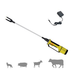 VETPLUS Waterproof Cattle Driving Stick, Rechargeable Livestock Stick with LED Torchlight for Cattle, Cow, Hog, Goat, and Sheep, Animal Prod with 28“ Flexible Shaft (Total 38 inch)