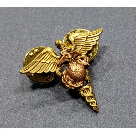 Medical USMC Corpsman Collar Brass Badge Pin EGA Marine Military Medic Insignia