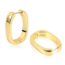 ALEXCRAFT Silver 925 Hoop Earrings for Women, Small Thick Square Hoop Earrings, Hypoallergenic Small Huggie Earrings, Hoop Earrings, Small Wide Square Hoop Earrings for Women Girls, Silver