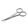 Probe Curved Safety Ball Nose Scissors 4" Pet Face Ear