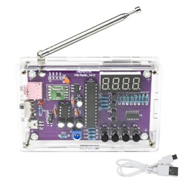 FM Radio Kit, Soldering Project Kits, DIY Electronics Kit FM 87-108MHz with 2 Power Supply Modes, Soldering Practice Learning for Beginners, Adults, Kids
