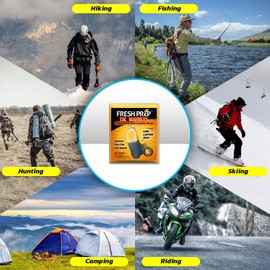 FRESH PREP Disposable Toe Warmers 12 Pairs Individual Packs Toe Heating Pads with Adhesive Back - Air Activated Safe Natural Odorless Toe Warmer, Up to 8 Hours of Heat, Warm Feet