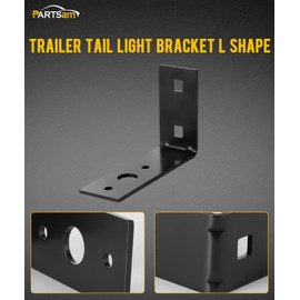 PARTSam 4X Black Trailer Light Brackets L Shape Tail Light Mounting Bracket Electrophoretic Deposition Steel for Boat Utility Trailer Lights Parts Accessories, 4.5 x 3 x 1.5 Inch