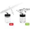 Langlengtec 10pcs 18cc Glass Airbrush Bottles Kit with Adapter Caps