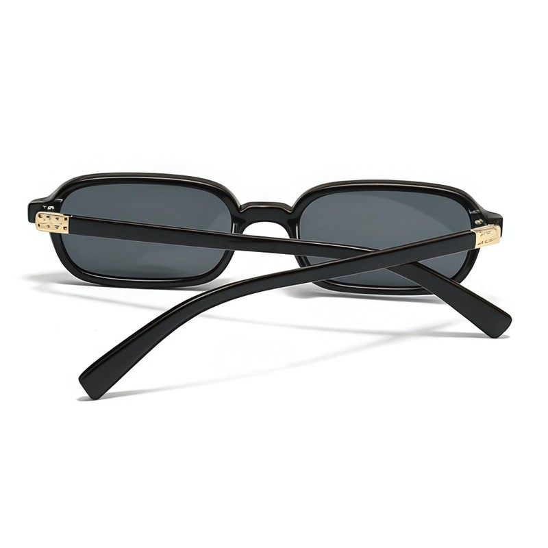 JCTAIFOO Retro Small Rectangular Sunglasses for Men and Women, Vintage