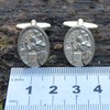 St Christopher Cufflinks, Religious Cufflinks, Pewter Cufflinks, Handcast by William