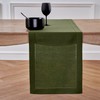 Solino Home Olive Linen Table Runner 36 Inch – 100%