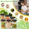 SURETIVIAN 4 Pack Glass Salad Mason Jars with Lids for
