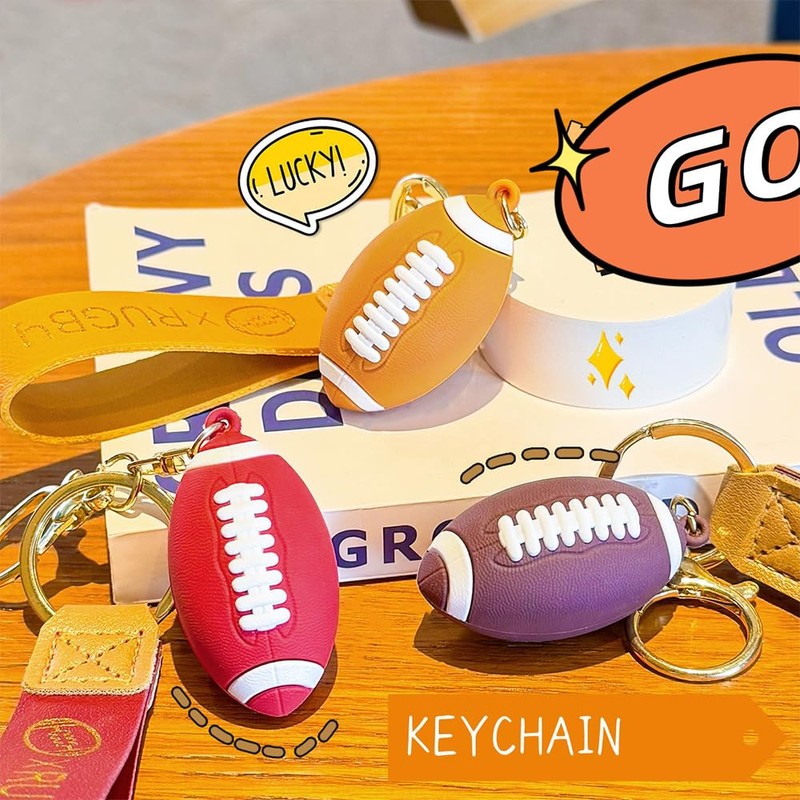 Pouoir Football Keychain Gift (Brown)
