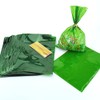 FAZHBARY 100 PCS Green Cellophane Bags Treat Bags Plastic Bags