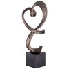 Studio 55D Swirling Heart 17 1/4" High Brushed Nickel Modern