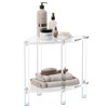 Sumerflos Acrylic Corner Shower Stool, Clear Shower Bench for Shaving