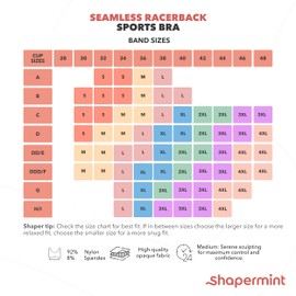 SHAPERMINT Sports Bras for Women - Workout Bras for Women, Plus Size Sports Bra, Workout Tops for Women High Support