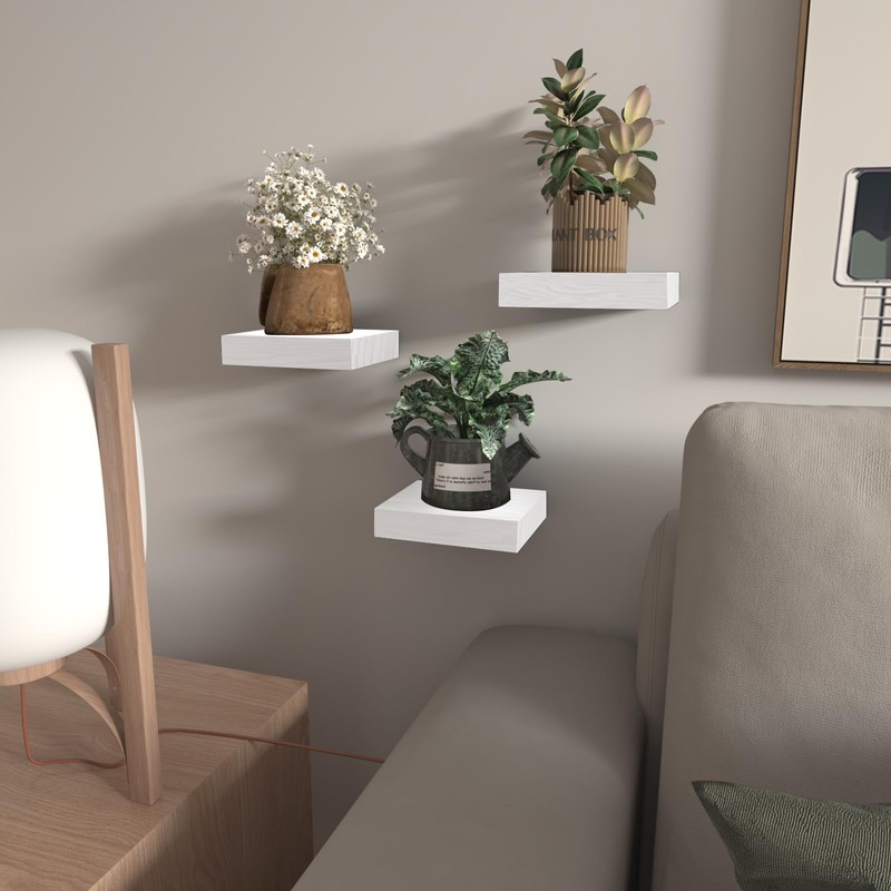 PopiShelves Small Floating Shelves for Wall - 6 Inch Mini